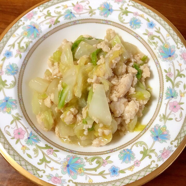 白菜と鶏ひき肉の中華あんかけ